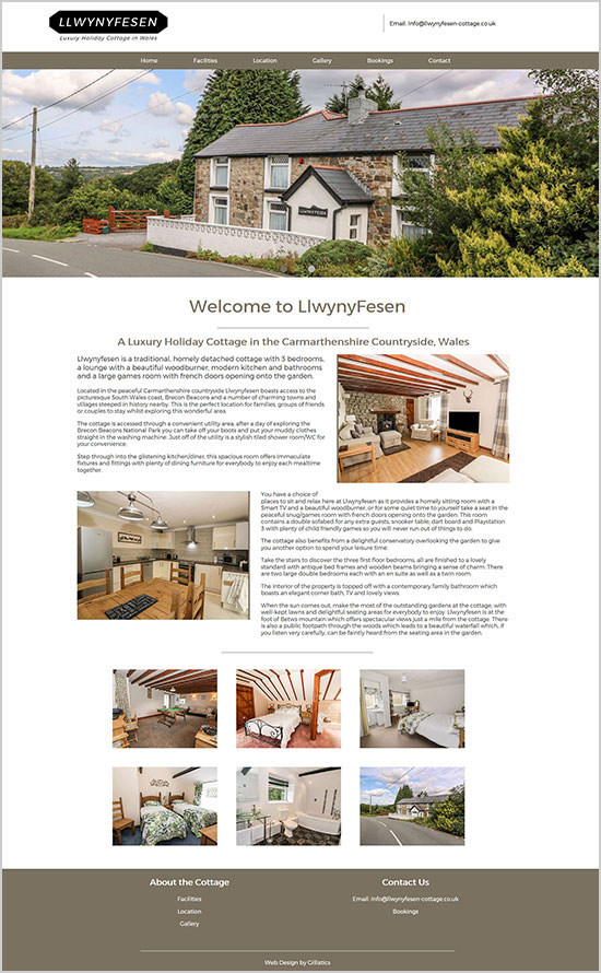 Website for Llwynyfesen