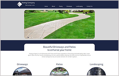 Paving Website Design